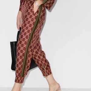 Silk Gucci Supreme Track Pants New In Box with Tags